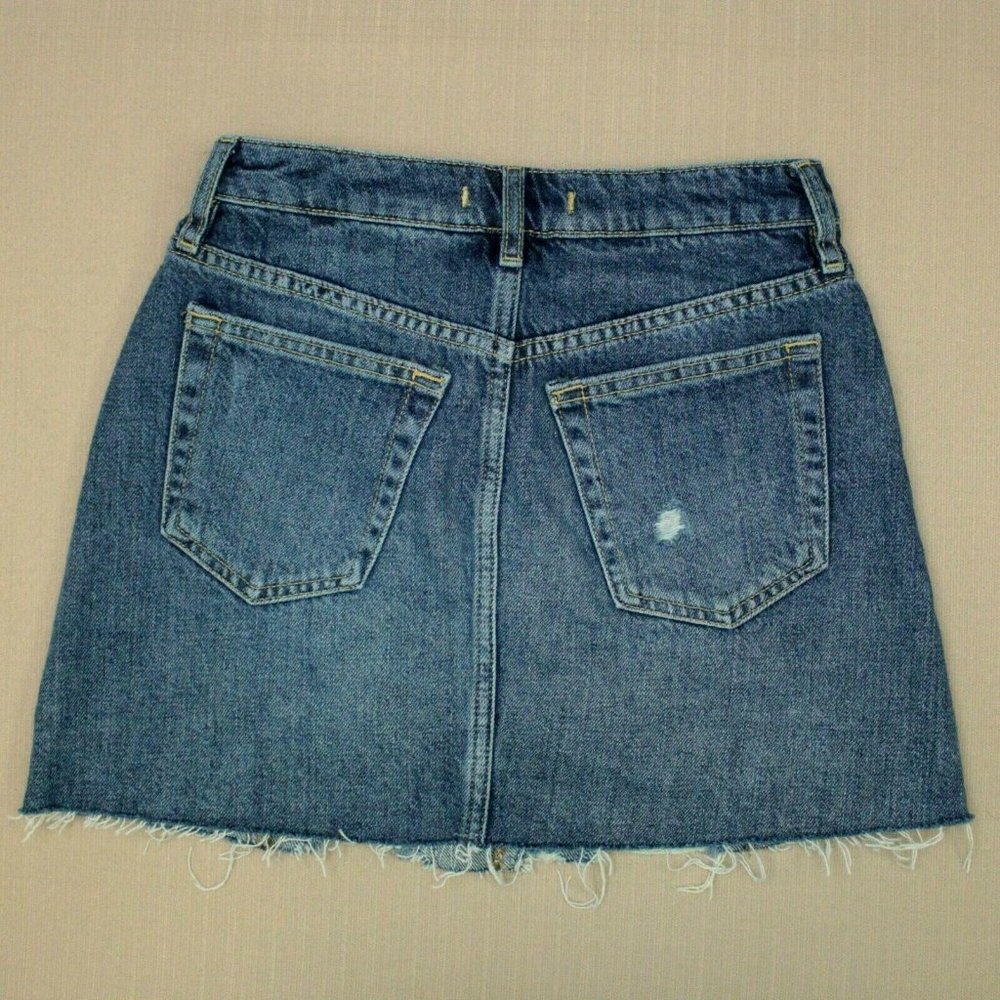 Free People We The Free A-Line Mini Skirt Raw Hem - Picture 2 of 5